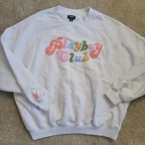 Playboy Men's White Jumper